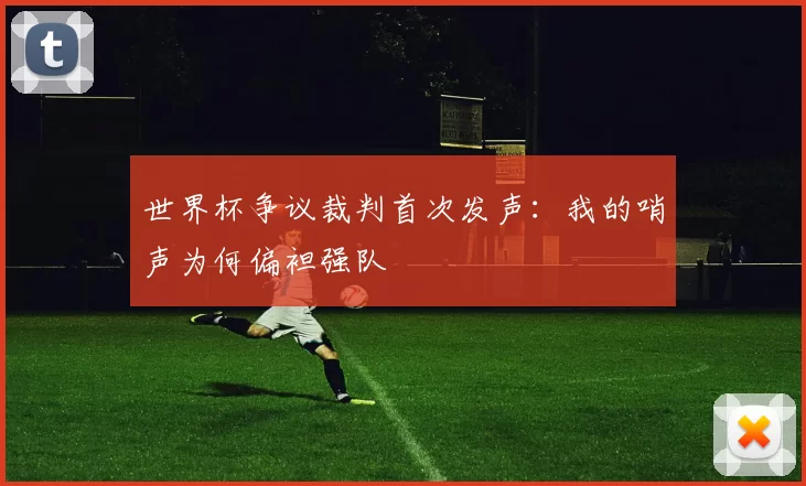 世界杯争议裁判首次发声：我的哨声为何偏袒强队